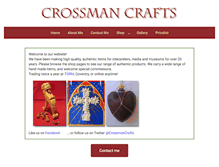 Tablet Screenshot of crossmancrafts.co.uk
